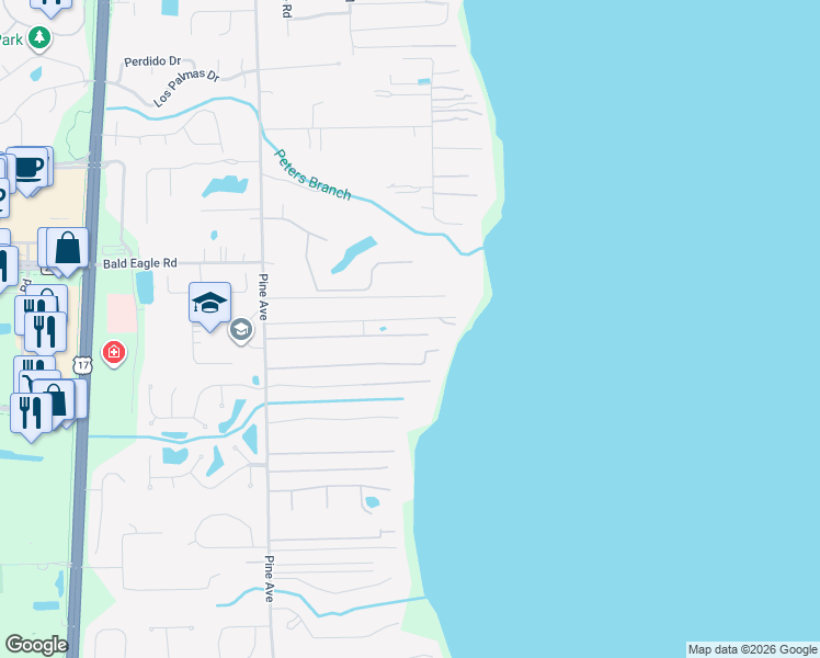 map of restaurants, bars, coffee shops, grocery stores, and more near 175 Eventide Drive in Orange Park