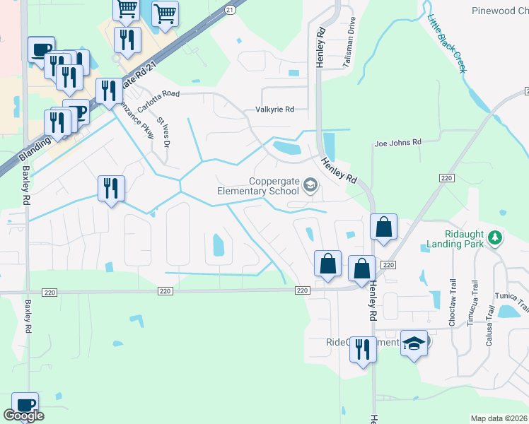 map of restaurants, bars, coffee shops, grocery stores, and more near 1805 Hollars Place in Middleburg
