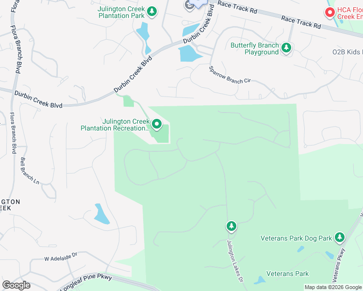 map of restaurants, bars, coffee shops, grocery stores, and more near 328 Lakeview Pass Way in Saint Johns