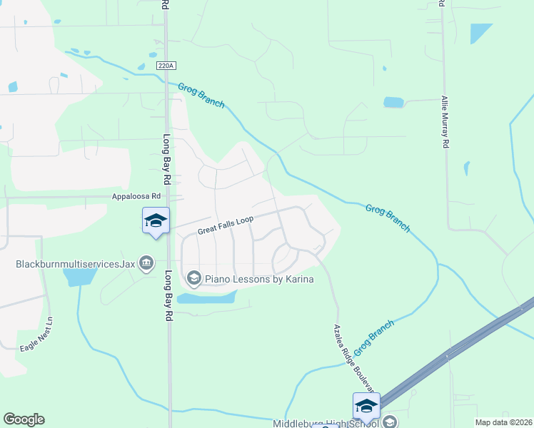 map of restaurants, bars, coffee shops, grocery stores, and more near 3912 Great Falls Loop in Middleburg
