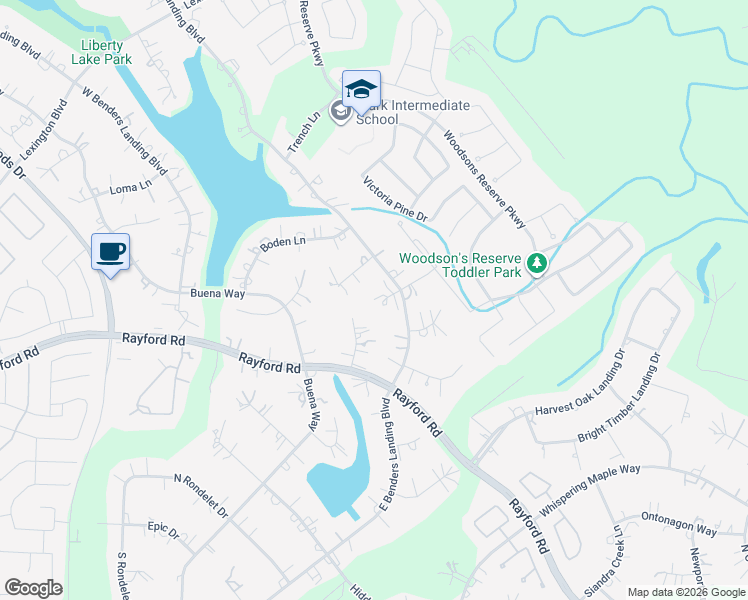 map of restaurants, bars, coffee shops, grocery stores, and more near 4003 Mrsny Court in Spring