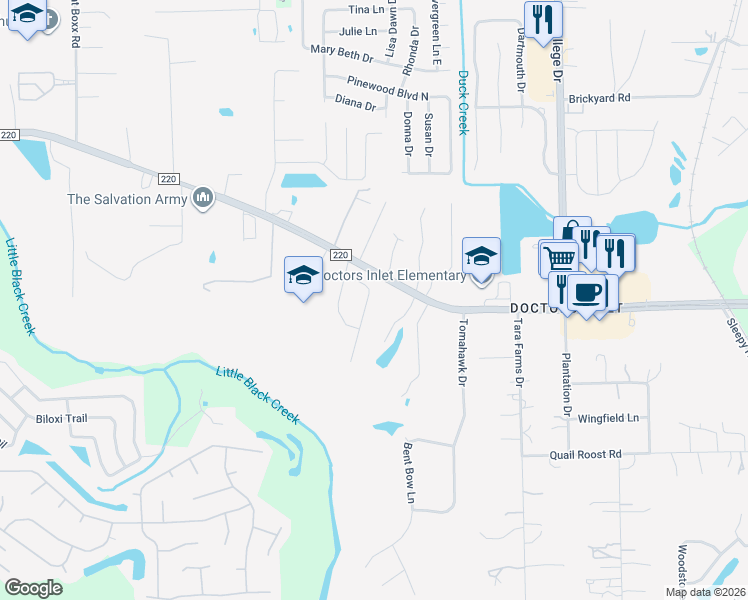 map of restaurants, bars, coffee shops, grocery stores, and more near 1729 Redwood Lane in Middleburg