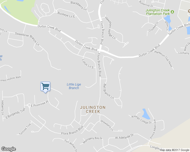 map of restaurants, bars, coffee shops, grocery stores, and more near 271 Edgewater Branch Drive in Jacksonville