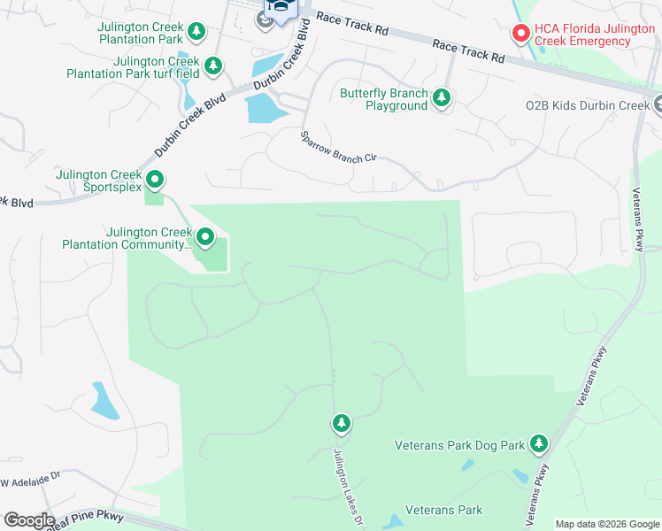 map of restaurants, bars, coffee shops, grocery stores, and more near 37 Pine Haven Drive in Saint Johns