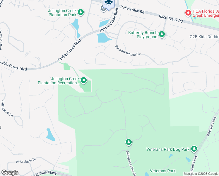 map of restaurants, bars, coffee shops, grocery stores, and more near 328 Lakeview Pass Way in Saint Johns