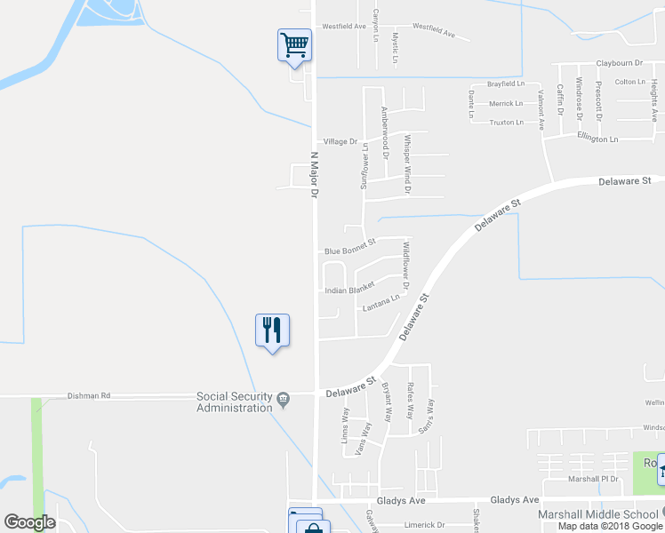 map of restaurants, bars, coffee shops, grocery stores, and more near 8074 Indian Blanket in Beaumont