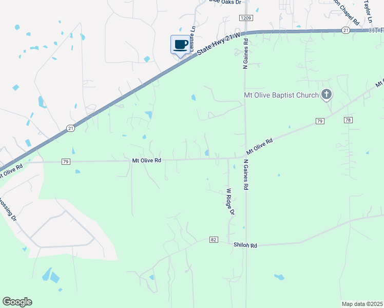 map of restaurants, bars, coffee shops, grocery stores, and more near 398 Mount Olive Road in Cedar Creek