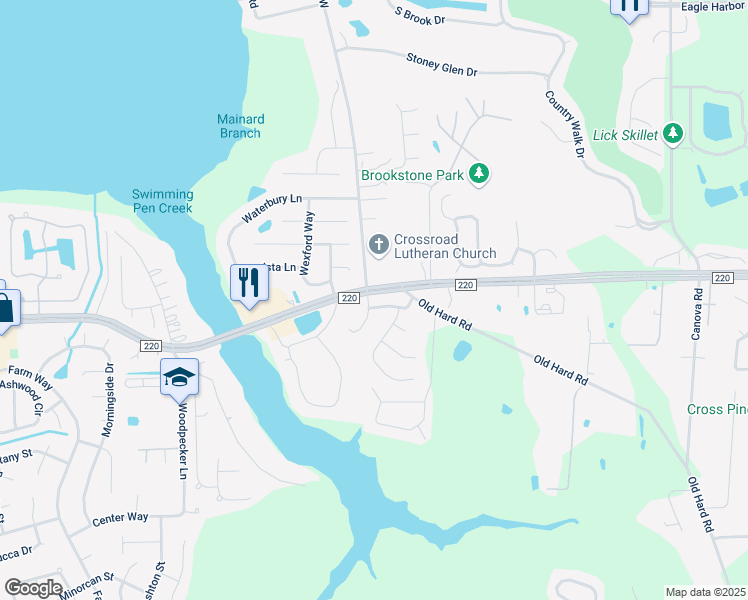 map of restaurants, bars, coffee shops, grocery stores, and more near 1958 Little River Drive in Orange Park