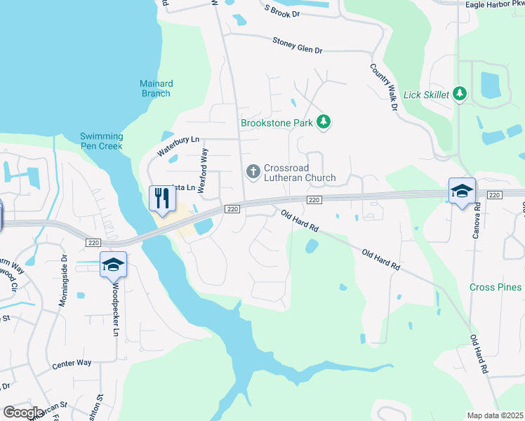 map of restaurants, bars, coffee shops, grocery stores, and more near 1958 Little River Drive in Orange Park