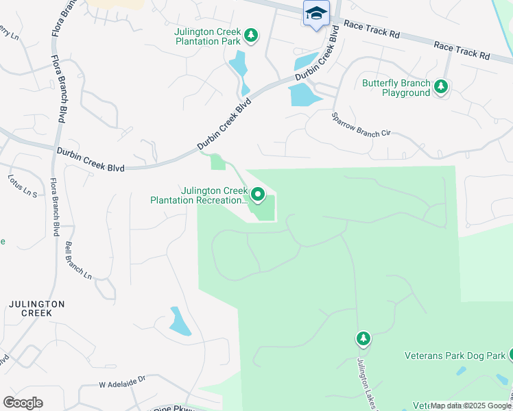 map of restaurants, bars, coffee shops, grocery stores, and more near 350 Plantation Club Pkwy in St Johns