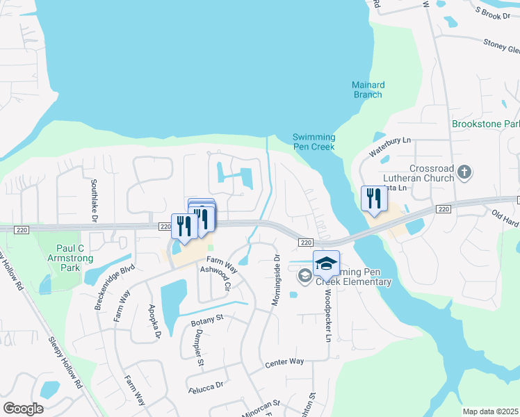 map of restaurants, bars, coffee shops, grocery stores, and more near 1955 Moorings Circle in Middleburg
