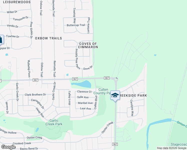 map of restaurants, bars, coffee shops, grocery stores, and more near 1750 Farm to Market Road 967 in Buda