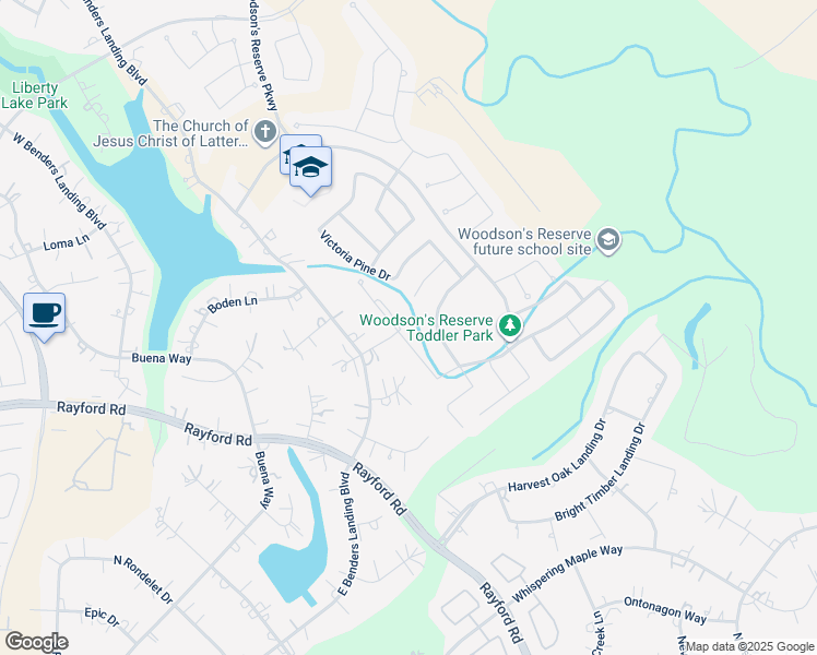 map of restaurants, bars, coffee shops, grocery stores, and more near 4571 Silver Moon Drive in The Woodlands