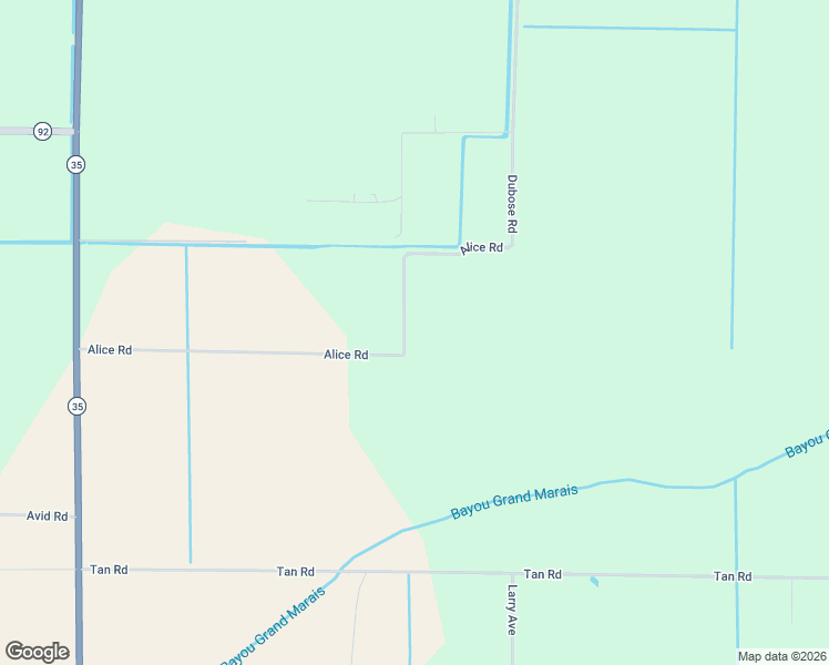 map of restaurants, bars, coffee shops, grocery stores, and more near 17129 Alice Road in Rayne
