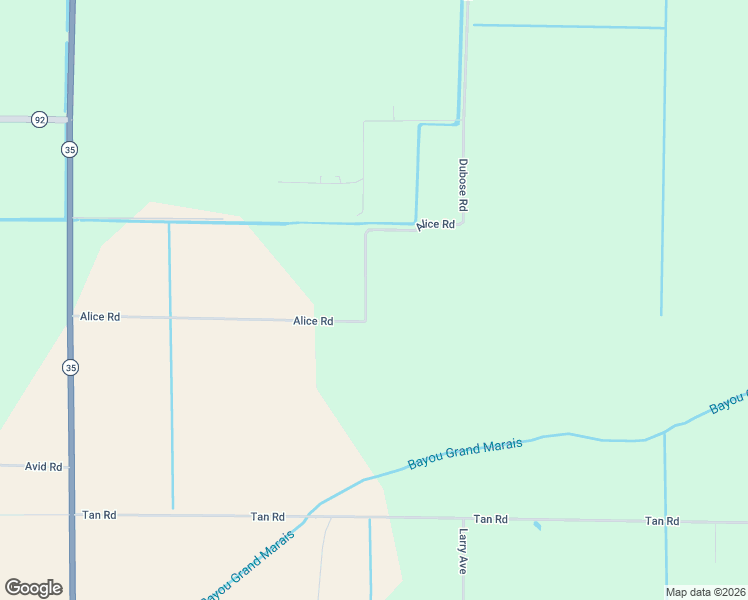 map of restaurants, bars, coffee shops, grocery stores, and more near 17129 Alice Road in Rayne