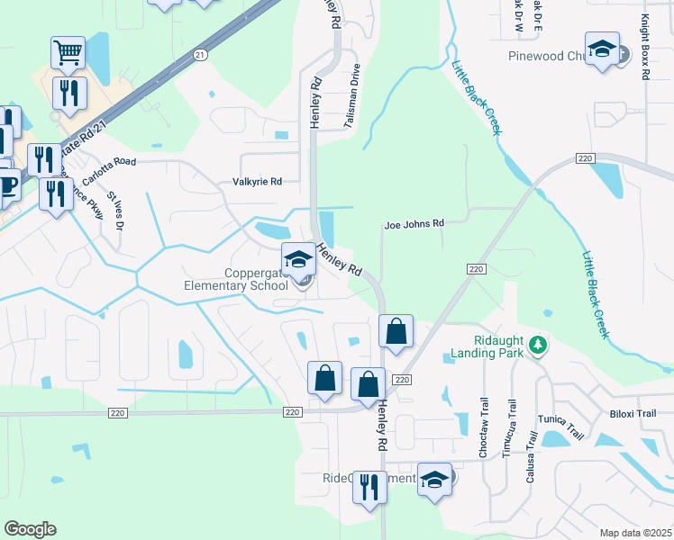 map of restaurants, bars, coffee shops, grocery stores, and more near 3614 Braeden Court in Middleburg