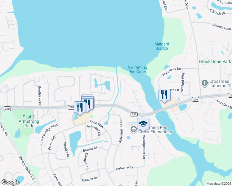map of restaurants, bars, coffee shops, grocery stores, and more near 1943 Moorings Circle in Middleburg