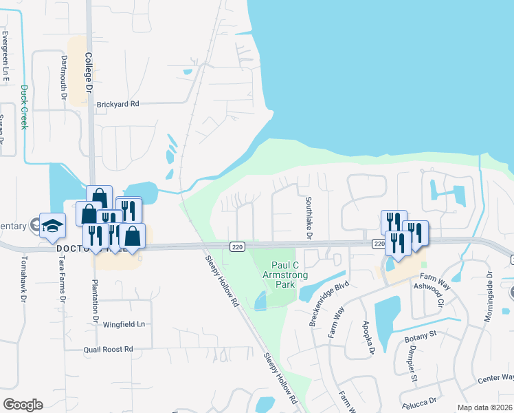 map of restaurants, bars, coffee shops, grocery stores, and more near 1781 Lakemont Circle in Middleburg
