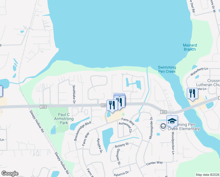 map of restaurants, bars, coffee shops, grocery stores, and more near 1855 Silo Oaks Place in Middleburg