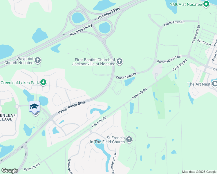 map of restaurants, bars, coffee shops, grocery stores, and more near 953 Valley Ridge Boulevard in Nocatee