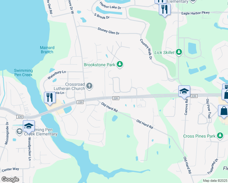 map of restaurants, bars, coffee shops, grocery stores, and more near 1904 Lake Forest Lane in Fleming Island