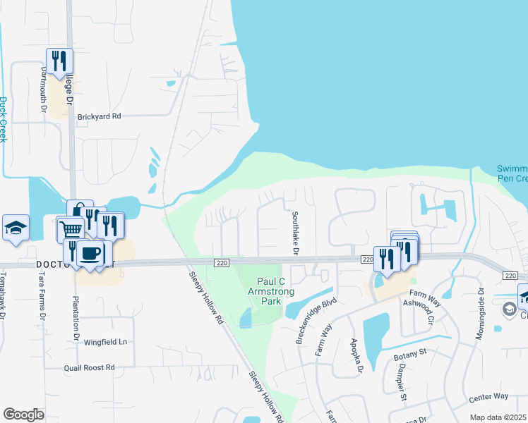 map of restaurants, bars, coffee shops, grocery stores, and more near 1809 Lakedge Drive in Middleburg