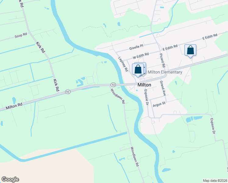 map of restaurants, bars, coffee shops, grocery stores, and more near 3619 Woodlawn Road in Maurice