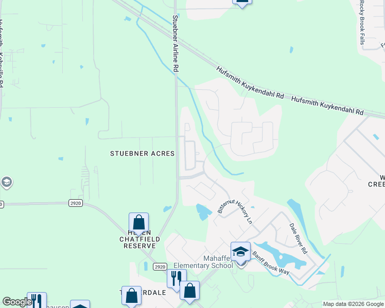 map of restaurants, bars, coffee shops, grocery stores, and more near 23602 Plantation Pines Lane in Tomball