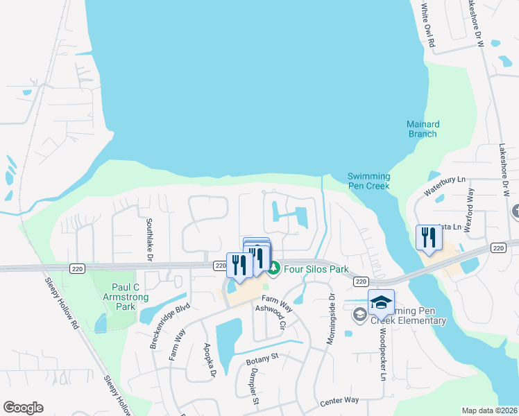 map of restaurants, bars, coffee shops, grocery stores, and more near 1847 Moorings Circle in Middleburg