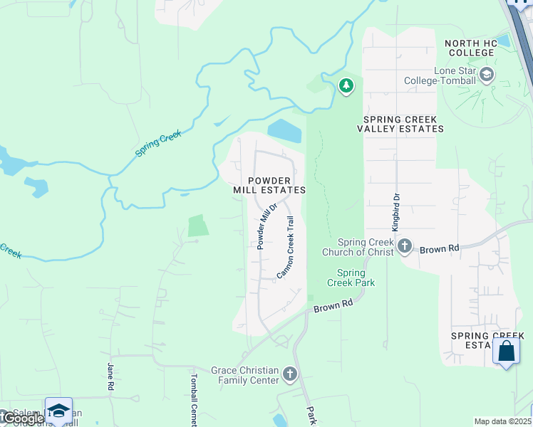 map of restaurants, bars, coffee shops, grocery stores, and more near 23519 Powder Mill Drive in Tomball