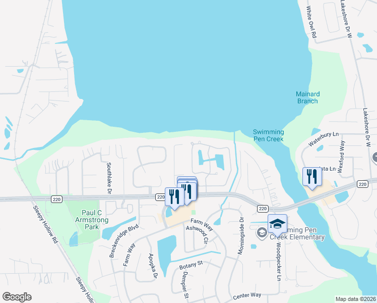 map of restaurants, bars, coffee shops, grocery stores, and more near 1847 Moorings Circle in Middleburg