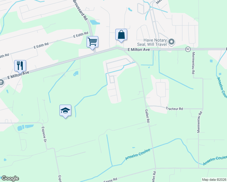 map of restaurants, bars, coffee shops, grocery stores, and more near 401-403 Camelot Hill Drive in Youngsville