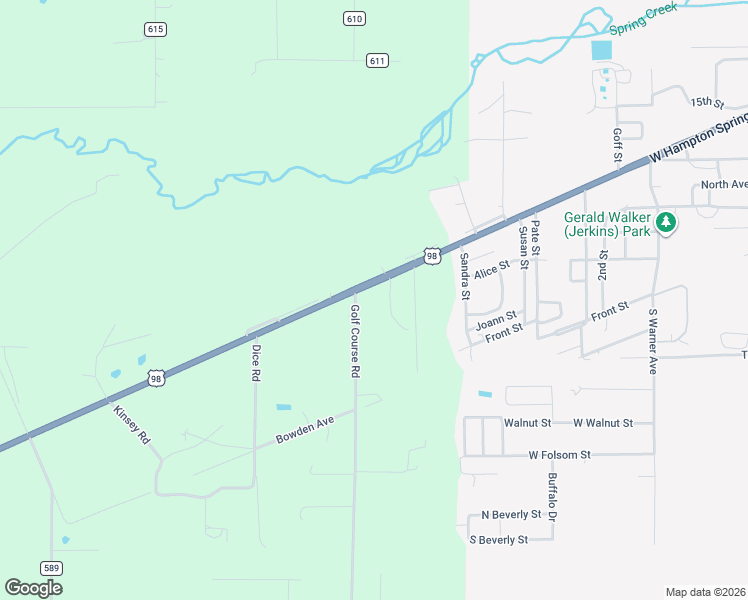 map of restaurants, bars, coffee shops, grocery stores, and more near 1649 Golf Course Road in Perry