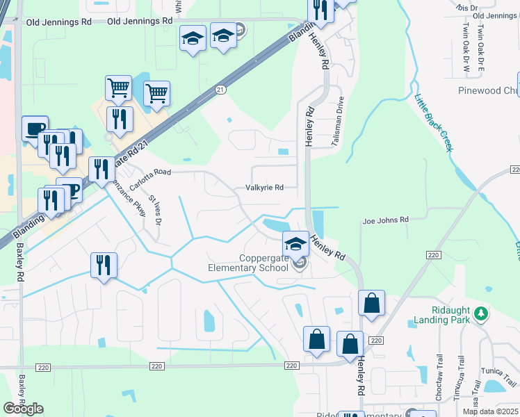 map of restaurants, bars, coffee shops, grocery stores, and more near 3429 Steelgate Court in Middleburg