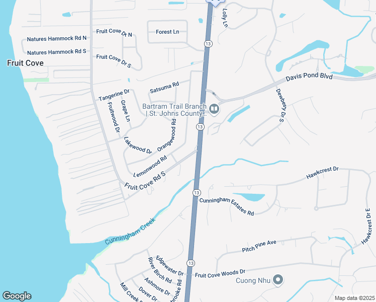 map of restaurants, bars, coffee shops, grocery stores, and more near 1420 Lemonwood Road in Jacksonville