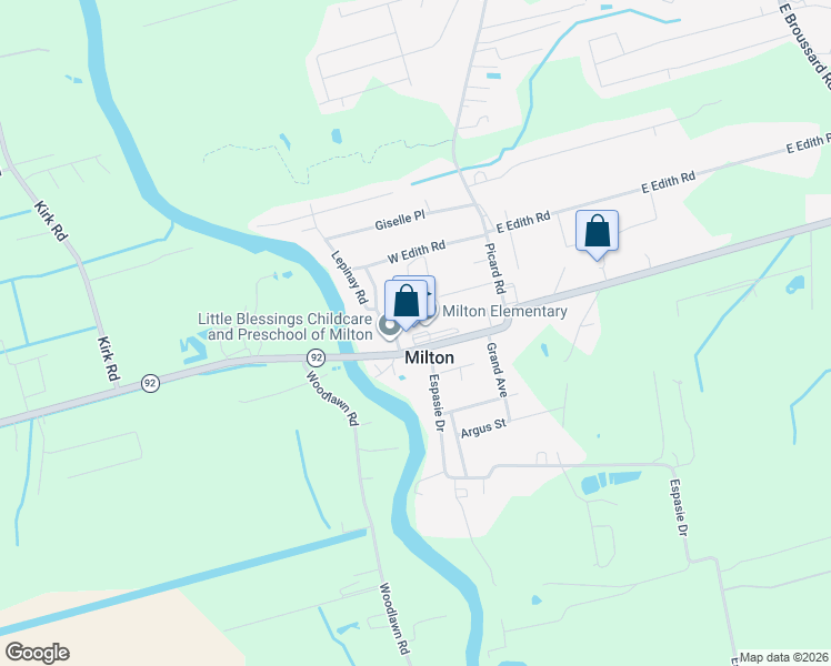 map of restaurants, bars, coffee shops, grocery stores, and more near 314 West Milton Avenue in Lafayette