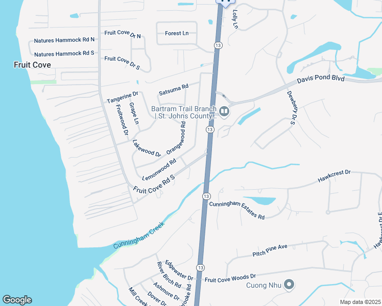 map of restaurants, bars, coffee shops, grocery stores, and more near 1420 Lemonwood Road in Jacksonville