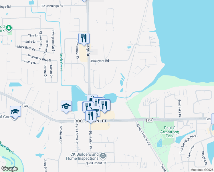 map of restaurants, bars, coffee shops, grocery stores, and more near 1540 Ashleigh Street in Middleburg