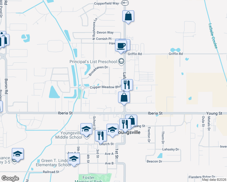 map of restaurants, bars, coffee shops, grocery stores, and more near 403 Quiet Meadows Drive in Youngsville