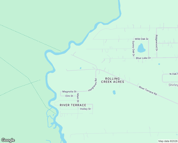 map of restaurants, bars, coffee shops, grocery stores, and more near 24831 River Terrace Road in Huffman