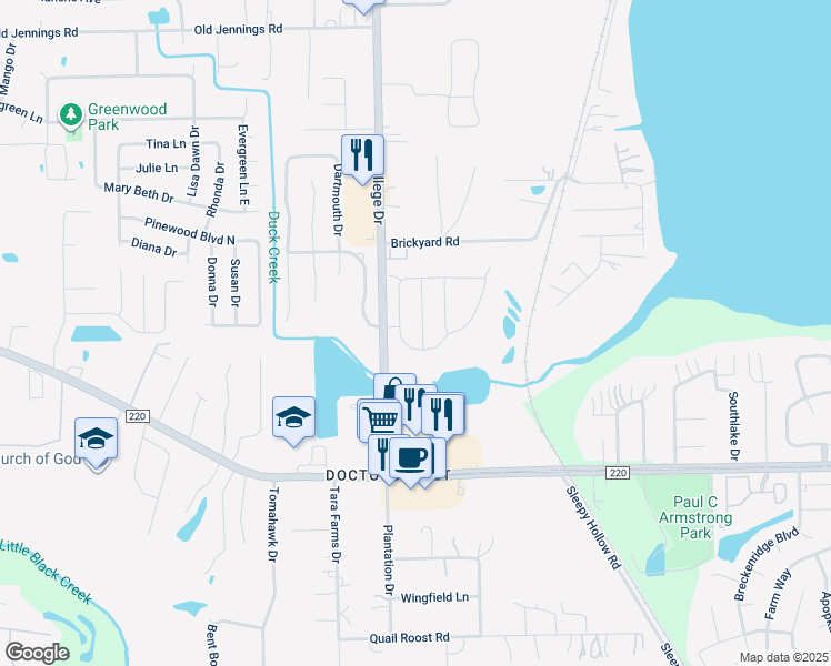 map of restaurants, bars, coffee shops, grocery stores, and more near 1584 Glen View Street in Middleburg