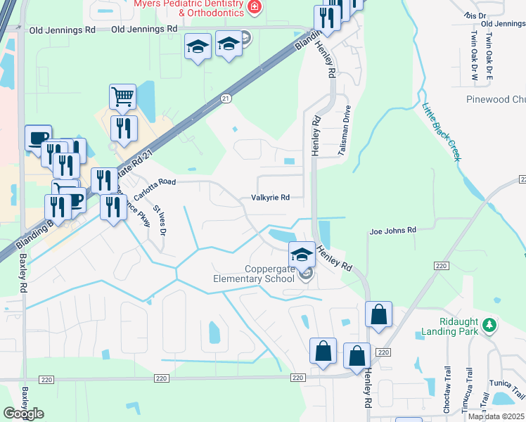 map of restaurants, bars, coffee shops, grocery stores, and more near 3432 Steelgate Court in Middleburg