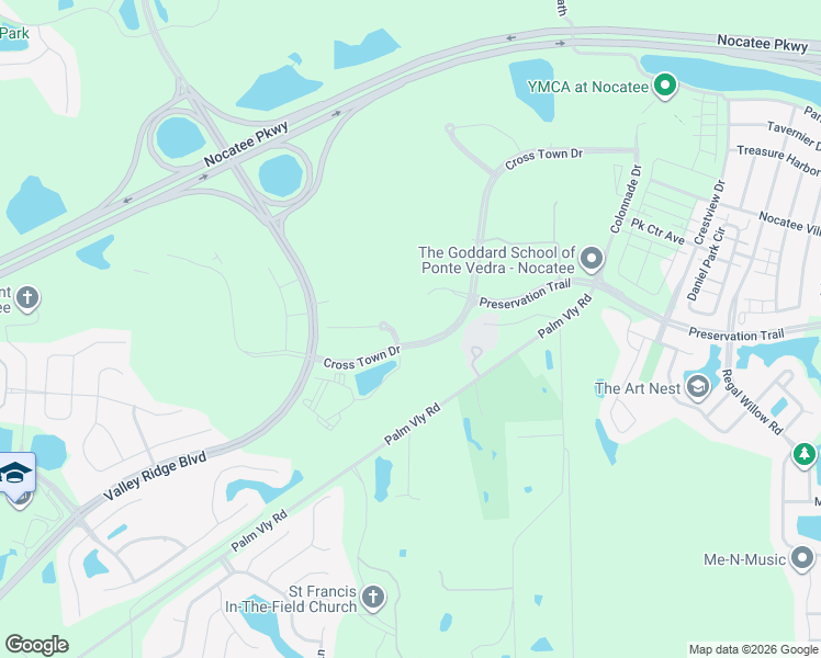 map of restaurants, bars, coffee shops, grocery stores, and more near 50 Pine Shadow Parkway in Ponte Vedra Beach