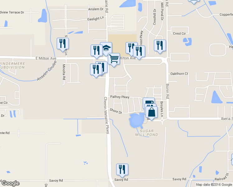map of restaurants, bars, coffee shops, grocery stores, and more near 304 Annaberg Drive in Youngsville