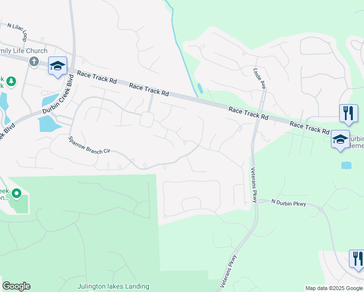 map of restaurants, bars, coffee shops, grocery stores, and more near 4805 Catchfly Court in Saint Johns