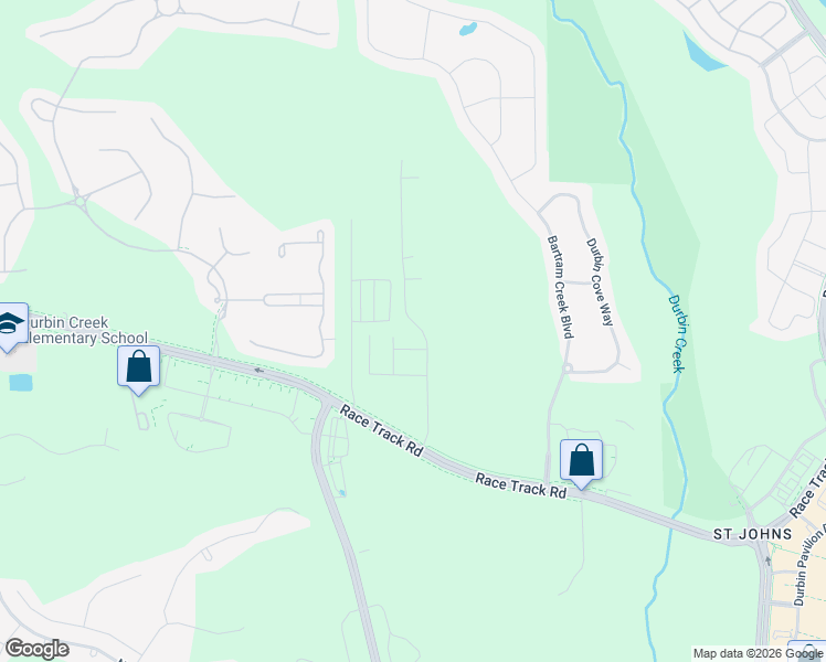 map of restaurants, bars, coffee shops, grocery stores, and more near 15097 Russell Bridge Drive in Jacksonville