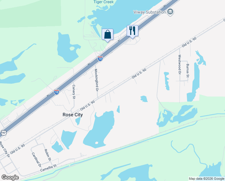 map of restaurants, bars, coffee shops, grocery stores, and more near 1330 Old U.S. 90 in Vidor