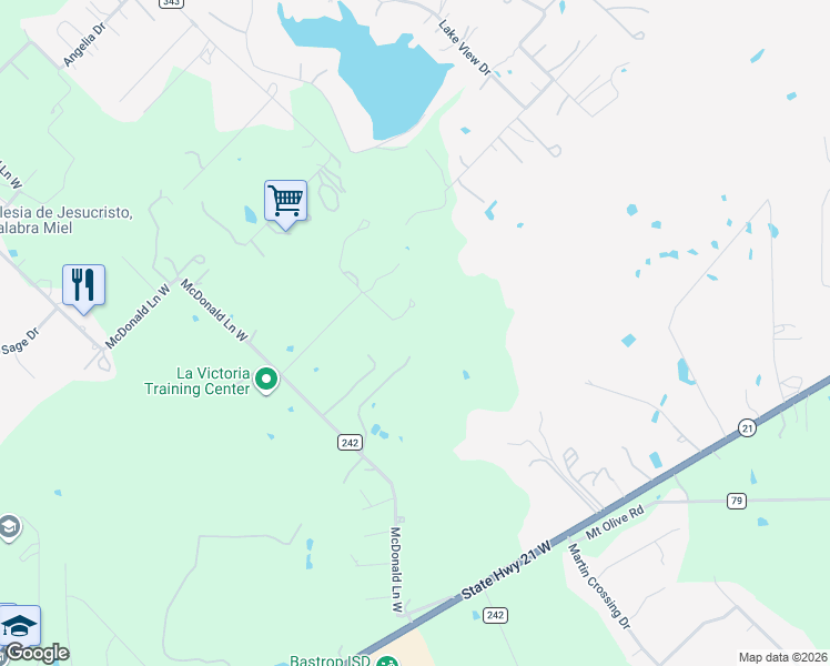 map of restaurants, bars, coffee shops, grocery stores, and more near 164 Bull Run Road in Cedar Creek