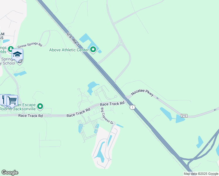 map of restaurants, bars, coffee shops, grocery stores, and more near 14586-14588 Philips Highway in Jacksonville