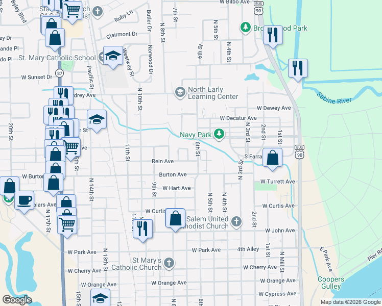 map of restaurants, bars, coffee shops, grocery stores, and more near 6 Carpenter Pl Dr in Orange